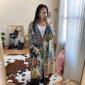 Johnny Was Silk Shiro Cardigan Tunic Dress XXL